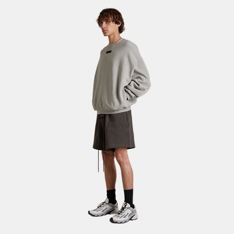 Fear of God Essentials Мужская футболка с круглым вырезом, темно-серая, цвета овсянки, серая 192SP244683F