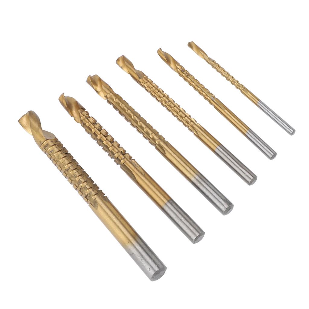 6 Pcs  Drill Bit 3 4  6 6. 8mm Serrated Side Saw Drill Bits for Wood PVC Plastic Board Groovi