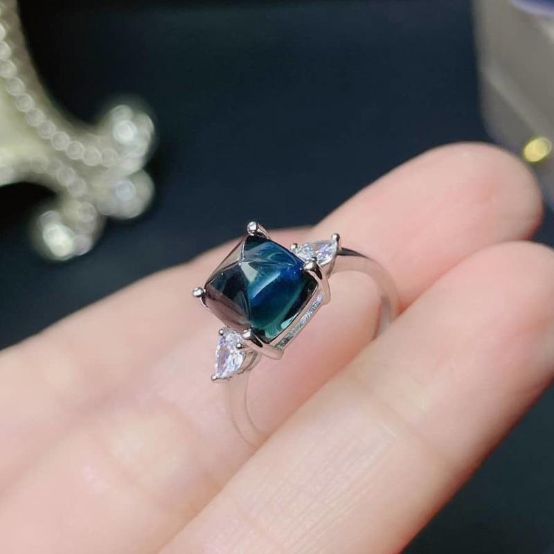 BELLA BOX Роскошное темпераментное женское кольцо с синим цветом овальной формы с цирконом, женские ювелирные изделия, подарок на помолвку