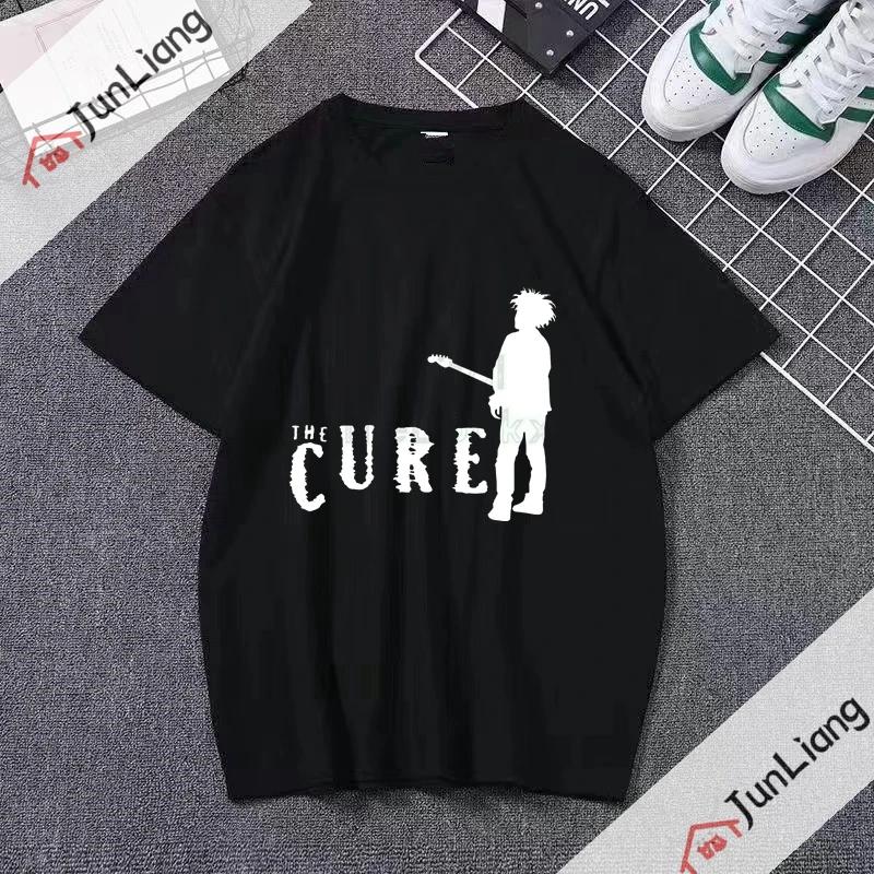Футболка с летним топом Robert Smith Cure Music Band Y2K Queen Футболка Tumblr Custom Harajuku Smith