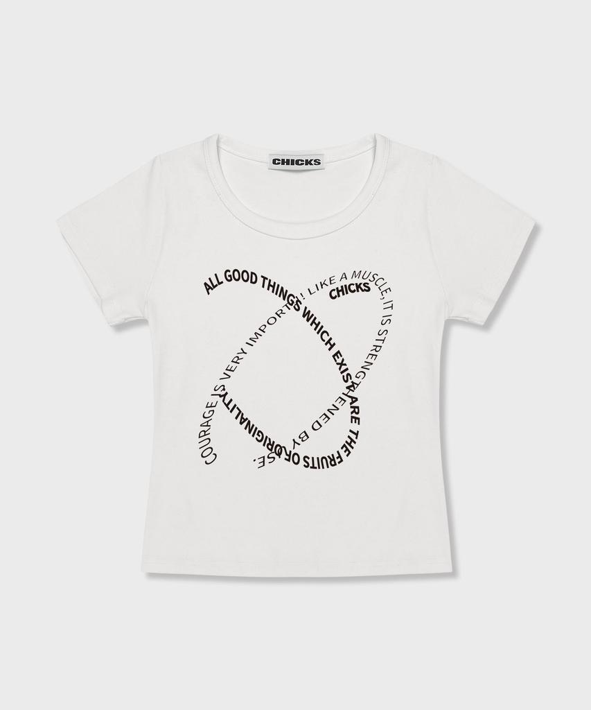 CHICKS All Good Crop Short Sleeve Tee Short Sleeve T-Shirt