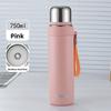 Portable lanyard water cup, sports water cup, 316 stainless steel bullet-shaped insulated cup, dual-purpose with one lid