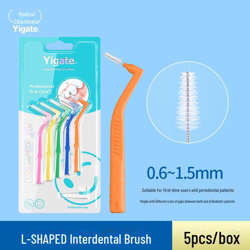 Набор для ортодонтического ухода: Межзубные ершики L-образной и 7-образной формы, зубная щетка, межзубный ершик с мягкой щетиной