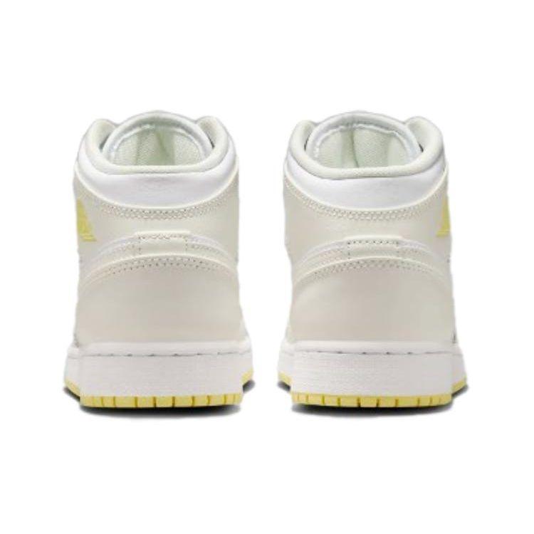Air Jordan 1 Mid GS Sail Light Laser Orange Детские кроссовки Кремово-белые FD8780-181