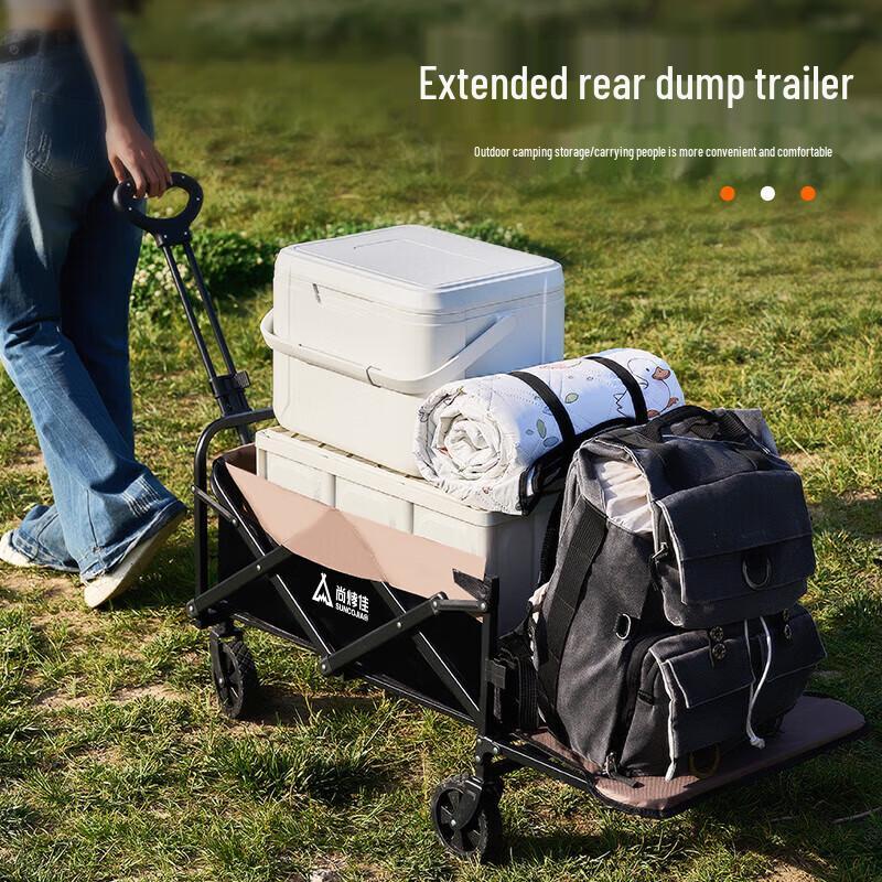 Shangkoujia Outdoor Foldable Camping Wagon with Rear Door