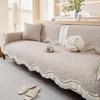 Cream Wind Sofa Cushion Universal In All Seasons  New Pure Cotton Summer Seat Cushion Sub-Cover Cloth Towel Fixed Non-Slip Cover
