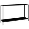 VidaXL Console Table Black 120x35x75 Cm Tempered Glass