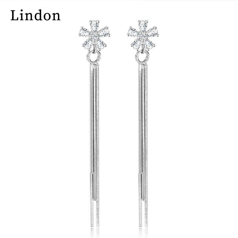 Lindon Copper Alloy Zircon Earrings Drop Earrings For Women Wedding Party Gifts