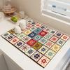 Mud Absorbent Quickly Dry Heat Resistant Non-Slip Tableware Pad Dish Drying Mat Placemat Coffee Mat CDN