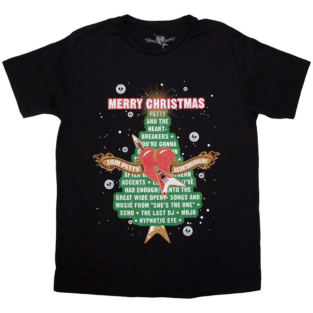 Tom Petty & The Heartbreakers Merry Christmas T-Shirt Black New