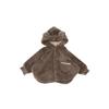 Afternoon Tea Living JQ98 Bear Boa Brown Poncho,