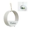 Iron Basket White Round Wall Hanging Decoration Organizer Modern Style Wall Storage for Living Room Dining Room