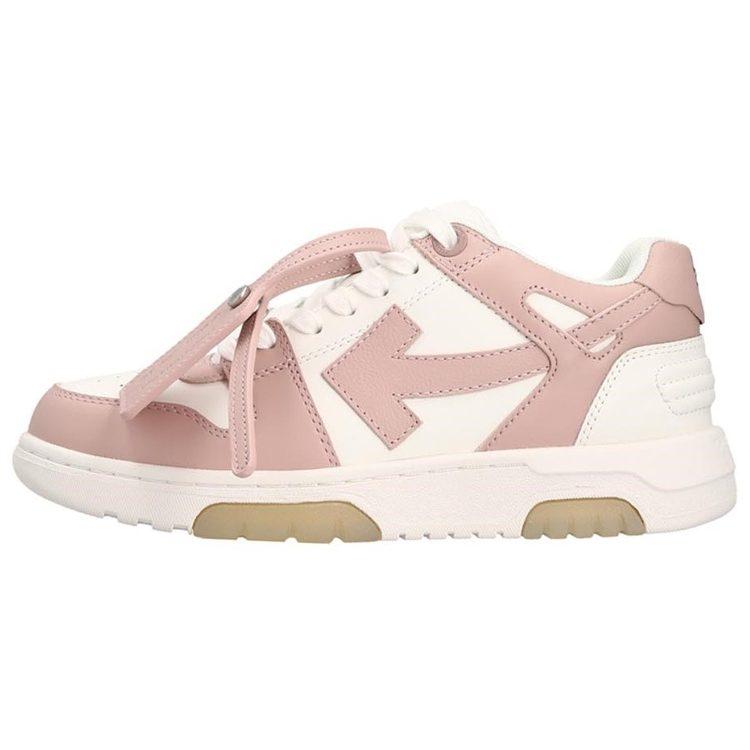 Кроссовки OFF WHITE Out Of Office Низкие 'Розово-Белые' Женские OWIA259F22LEA0010130