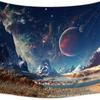 Cosmic Solar System Hanging Cloth Art Background Cloth Galaxy Space Planet Tapestry Science Fiction Planet Background Cloth