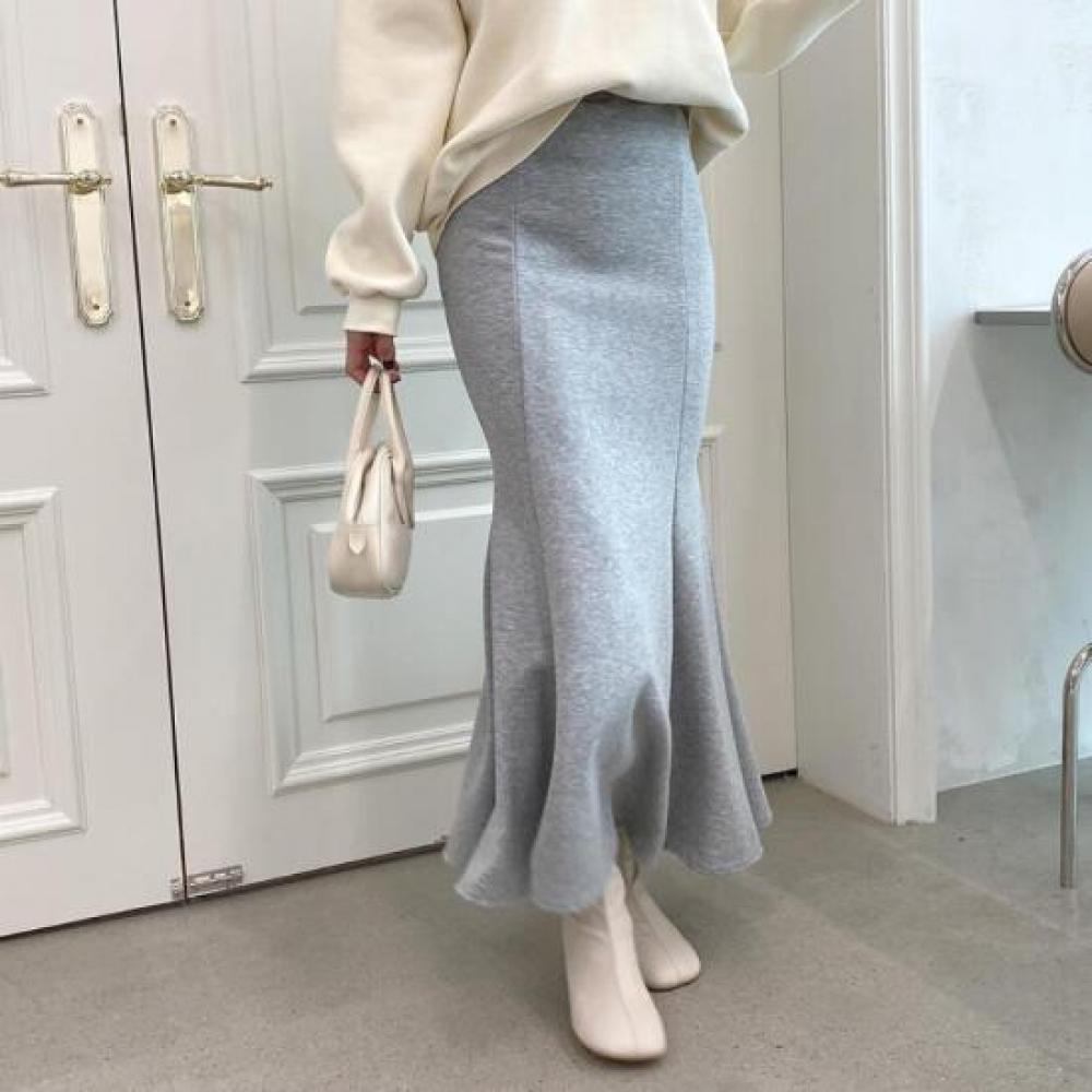 New Arrivals Open Run Women Stretch Slim Fit Long Winter Mink Skirt