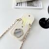 Зеркальный чехол-кошелек для iPhone 17 Pro Max Air 16 Plus 11 12 13 14 15 Pro Ремешок Отсек для карт Шнурок для ношения через плечо Цветочный чехол-сумка