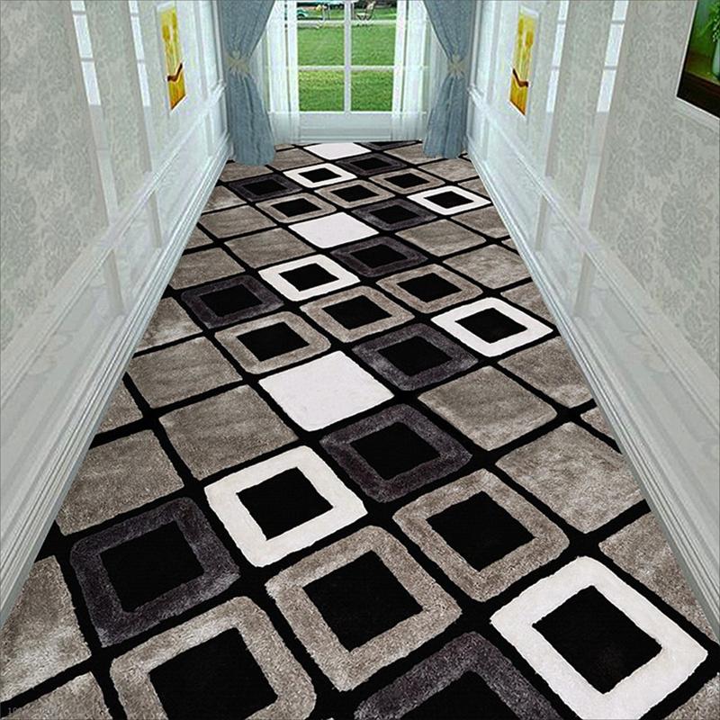 Modern Geometric Carpet Non-Slip Wear Corridor Living Room Entrance Suitable For Light Luxury Minimalist Style Decoration