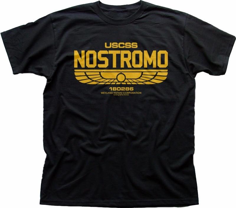 ALIENS USCSS NOSTROMO Weyland Yutani black printed t-shirt OZ5163