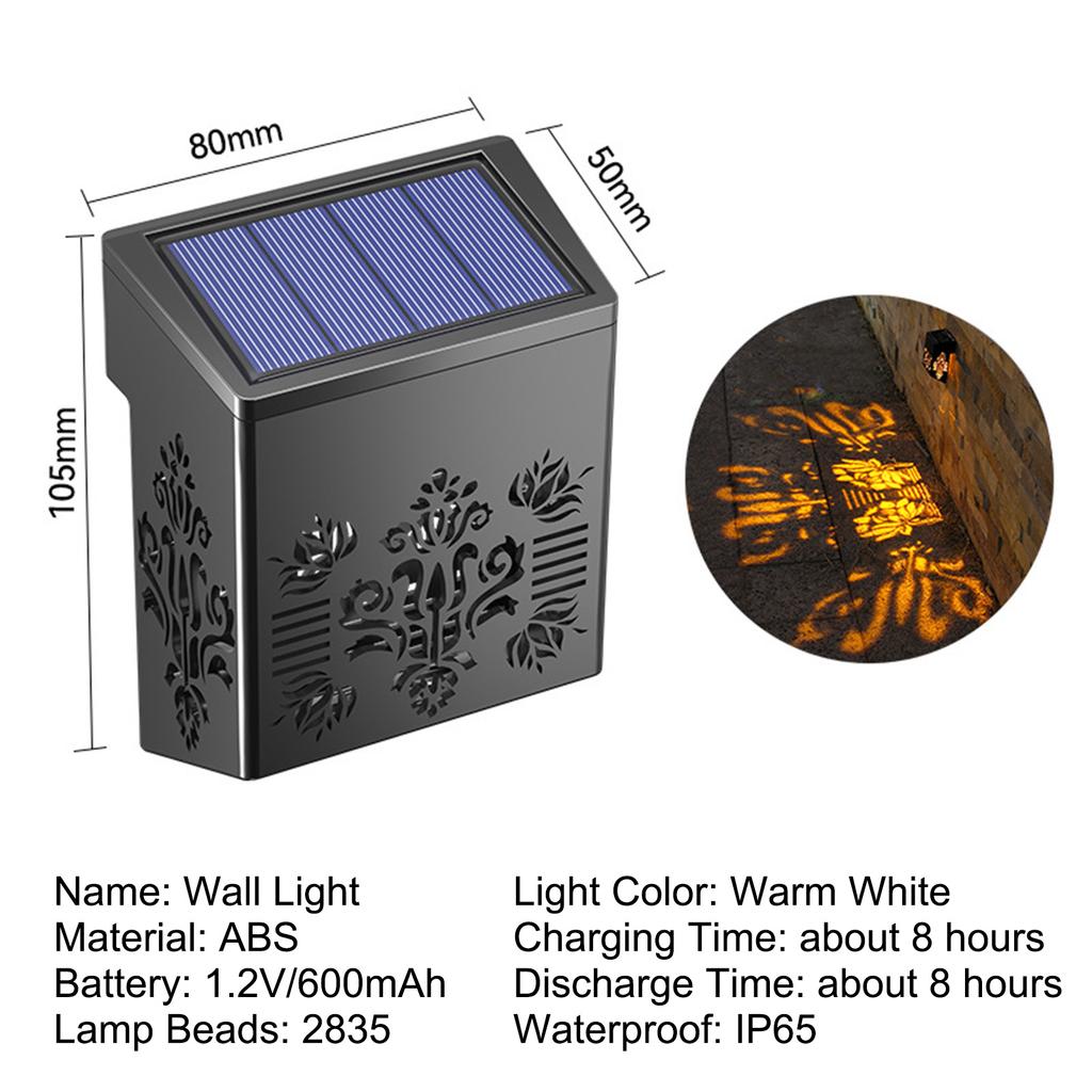 Солнечные палубные фонари Солнечные фонари для заборов Открытый сад Декоративные фонари От заката до рассвета IP65 Водонепроницаемый