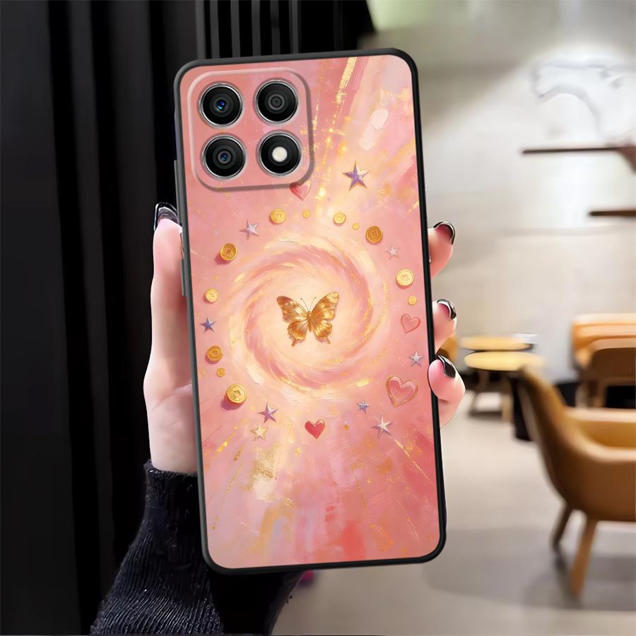 Чехол для телефона Funda для Honor X9a 70 90 X6 X7 X5b Magic5Lite 8X 200 400 Lite X8 Простой узор с бабочками