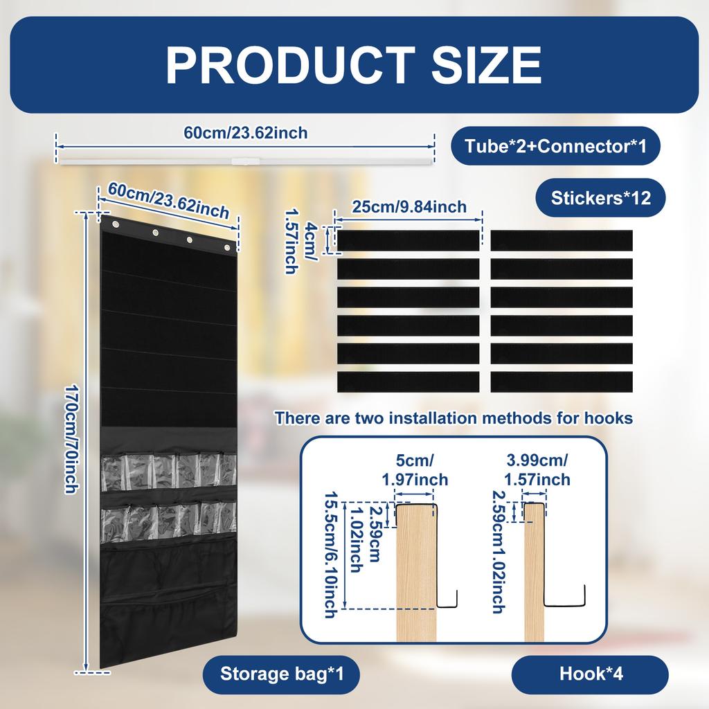 Over the Door Organizer for Toy, Space Saving Toys Storage Hanger Bags with 16 Pockets and Slots for Kids Room Game Rooms