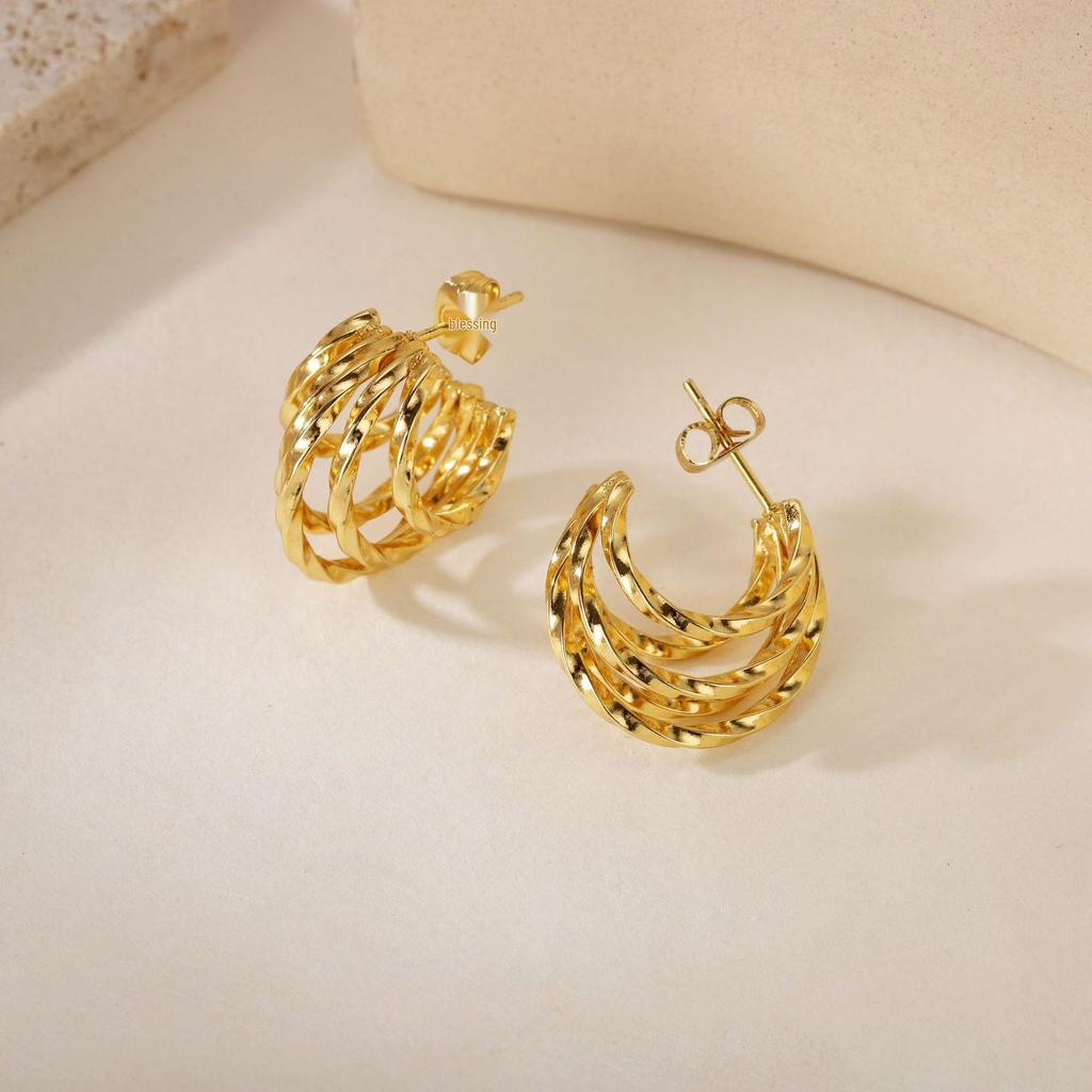 Серьги-косички из титановой стали 2025 года - Легкая роскошь, Новый стиль