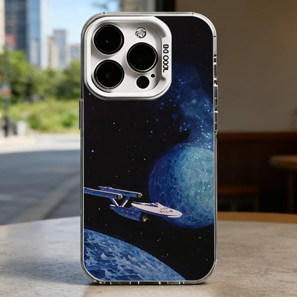 S-Star T-Trek Ships White Shockproof Phone Case For iPhone 16,15,14,13,12,11,Pro,XS,Max,Plus,Mini,SE