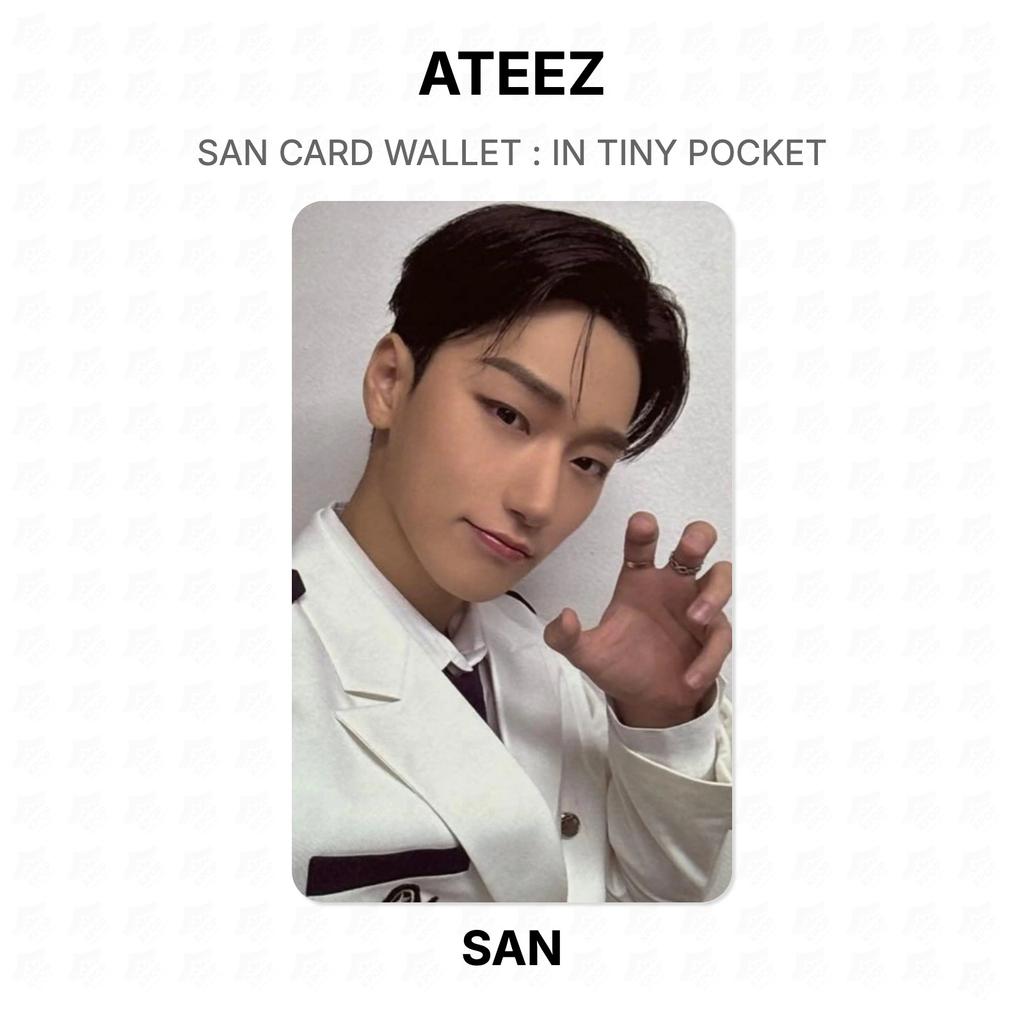ATEEZ КОШЕЛЕК ДЛЯ КАРТ SAN : В МАЛЕНЬКОМ КАРМАНЕ Официальная фотокарточка