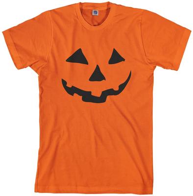 Мужская футболка Threadrock с лицом тыквы на Хэллоуин Jack O Lantern