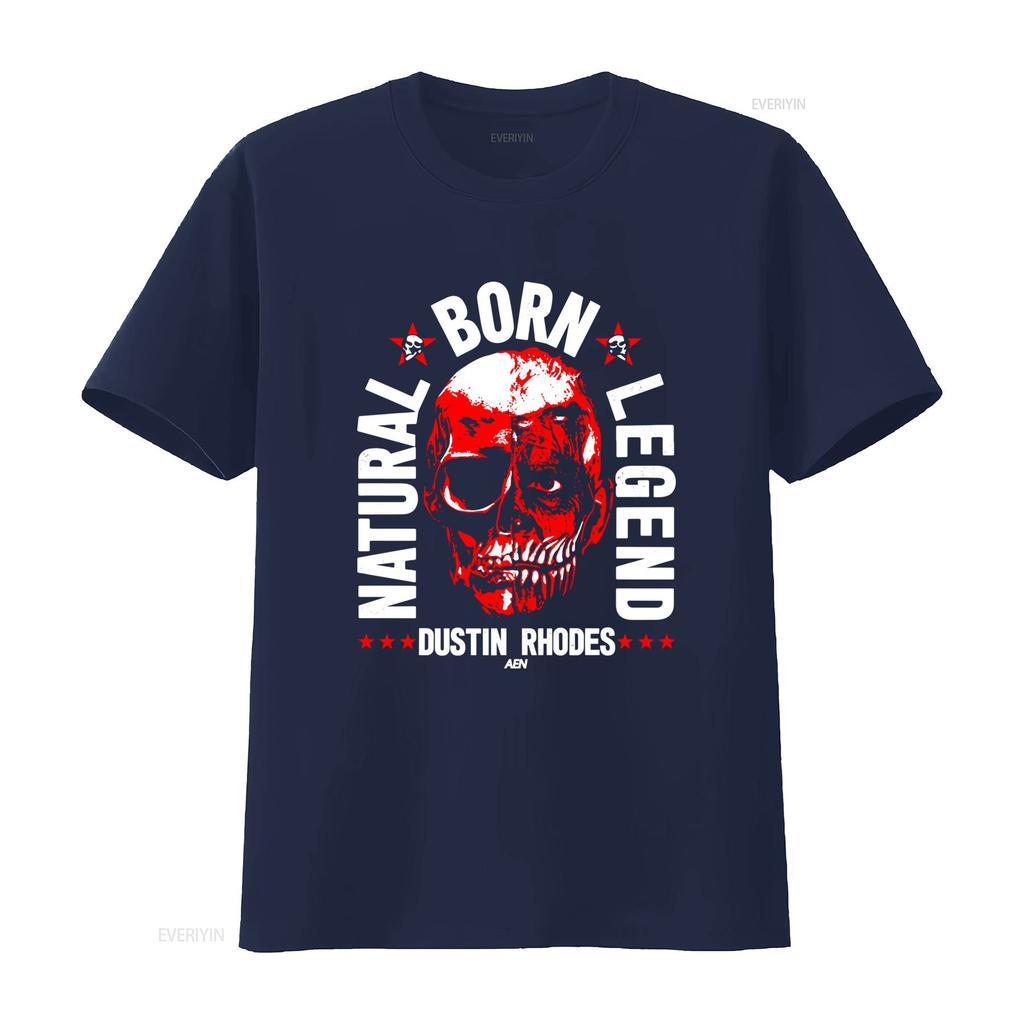 DUSTIN RHODES NBL AEW T Shirt Natural Born Legend Skull vintage Slightly Soft Breathable graphic Stretched