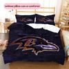 Baltimore Ravens Pattern Bedding Quilt Set  Home Decoration  Gift (1 * duvet cover + 2 * pillowcase  without core)