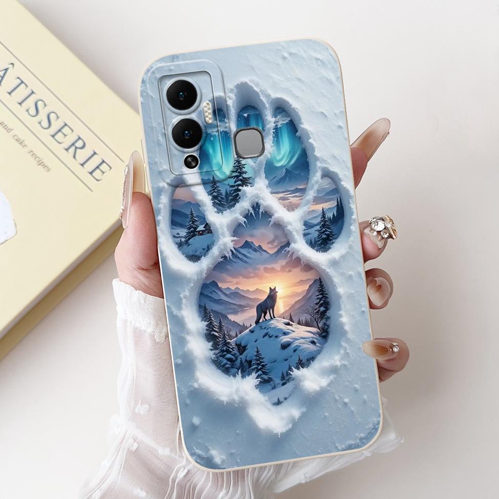 For Infinix Hot 12 Play Case Silicone Cute Fashion Butterfly Love Painted For Cover Inifnix Hot 12 Play Phone Case X6816 X6816C