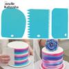 3Pcs Plastic Dough Knife Icing Fondant Scraper Jagged Edge Plain Smooth Cake Paddle Cake Spatulas