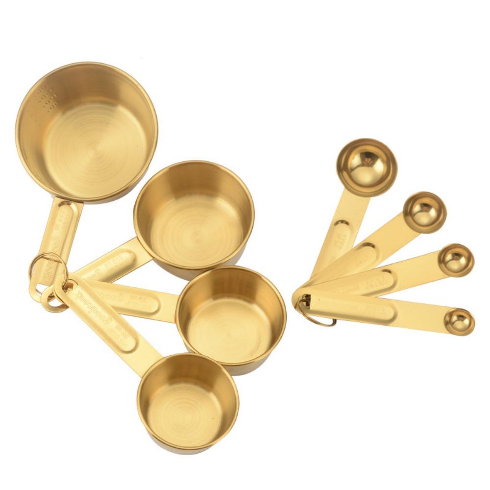 8Pcs Stackable Spoons Measuring Cups Measuring Spoons Set Scaled Baking Tools Cooking