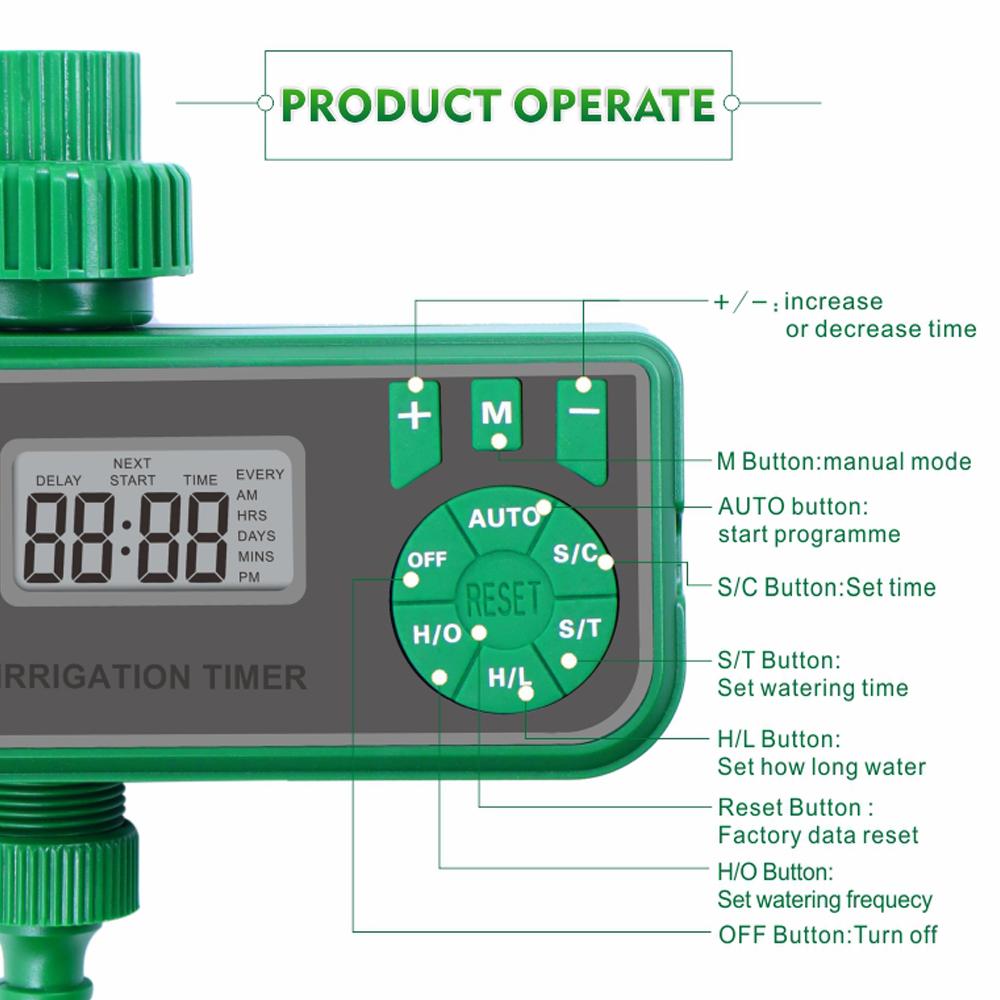 Таймер воды для сада, ЖК-дисплей, автоматическое устройство для полива, садовый балкон, интеллектуальное орошение