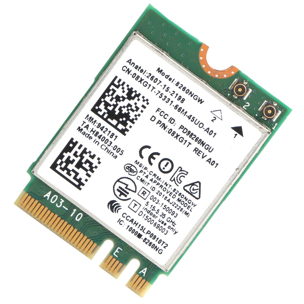 Беспроводная сетевая карта двухдиапазонный 2.4G5G модуль Wi-Fi Bluetooth 4.2 для Dell xps 12 13 15