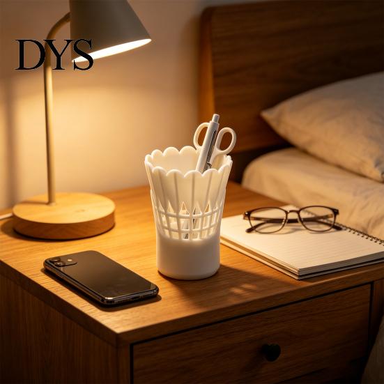 Student Desk Accessories 3D Printed Badminton Shaped Pen Holder, Creative Organizer, Aesthetic Storage Container, Small Minimalist Stationery