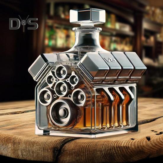 Бутылка виски с двигателями V8 Креативное украшение для винного графина Персонализированная бутылка виски Украшение для домашнего бара