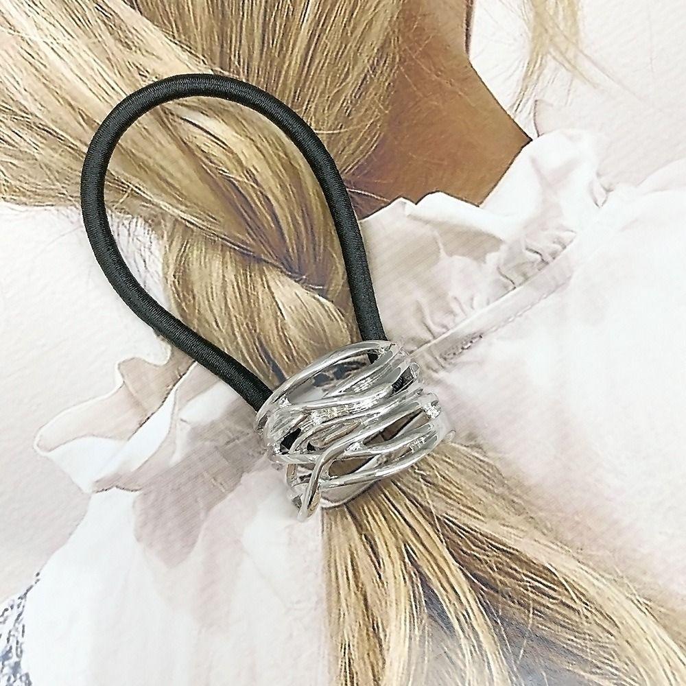 Smooth Hair Rope Hair Accessories Hair Loop New Metal Hair Tie  Women