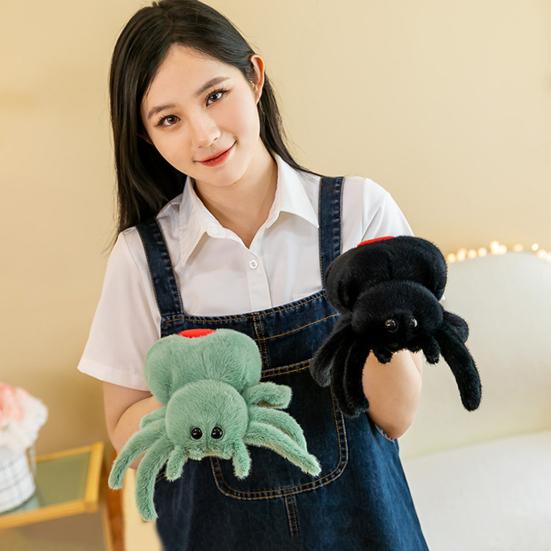 Мягкая игрушка-паук, плюшевая игрушка, хорошая детализация, реалистичный эластичный мягкий диван, диван, украшение для автомобильного сиденья, прыгающая кукла-паук, ползающая кукла-питомец, плюшевая игрушка-рептилия