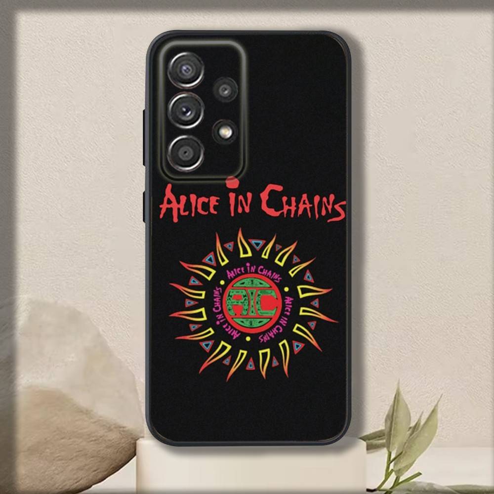 Чехол для телефона Band A-Alice In C-Chains для Samsung S 25,24,23,22,30,21,10,9,Ultra,Plus,Lite,FE,4,5 G Мягкий черный чехол