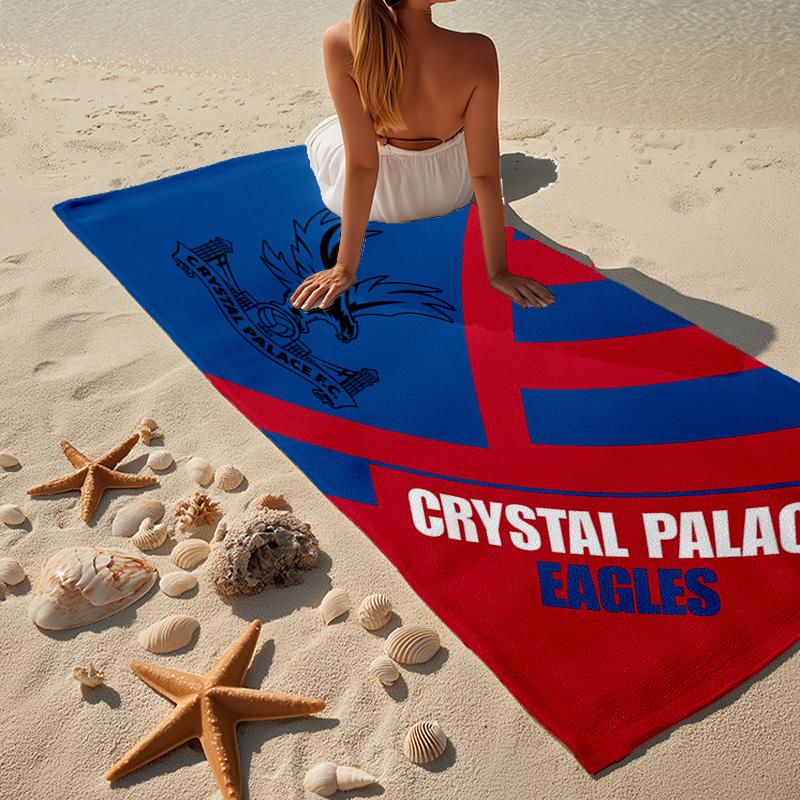 1PC Crystal Eagles Crest Beach Towel - Soft, Absorbent Microfiber, Lightweight, Ideal for The Beach, Parties, Travel, Camping fan gifts