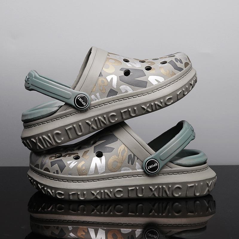 Тапочки для мальчиков, детские, лето 2025, новые сандалии для девочек, сумка, обувь с отверстием для головы, детская обувь, полые, садовая обувь