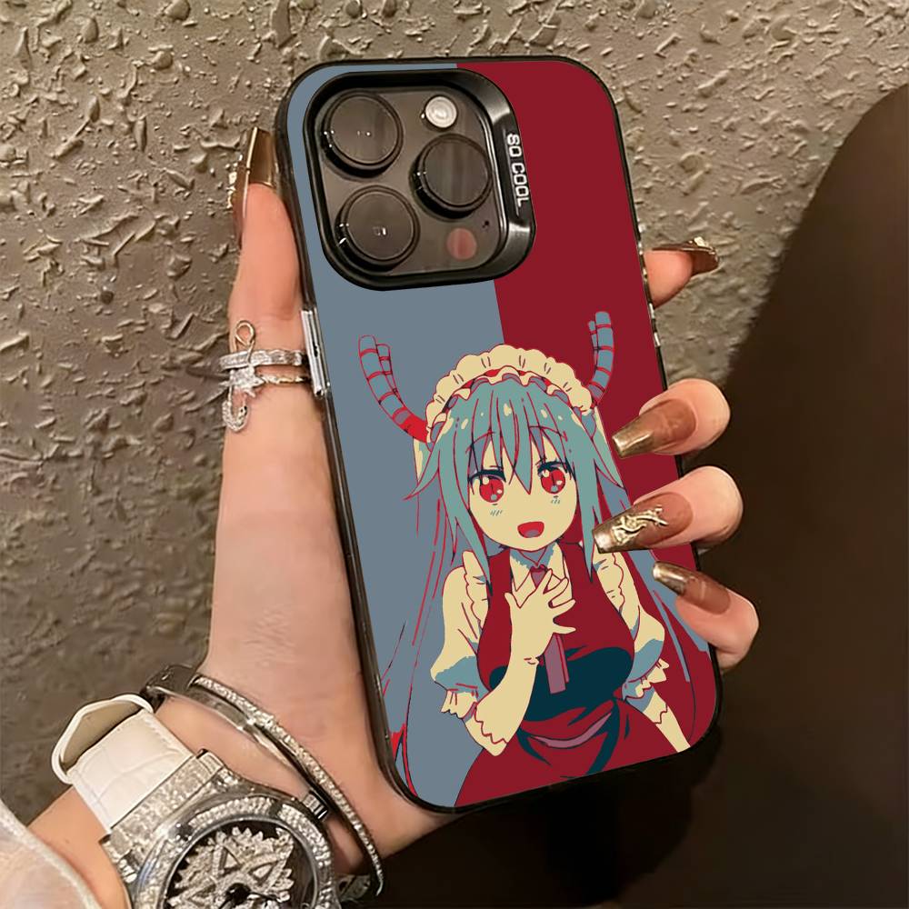 Чехол для телефона D-Dragon Maid Tohru Ilulu для iPhone 17,16,15,14,13,12,11 Plus,Pro Max,XS, Цветной Серебристый Чехол для телефона Funda Cover