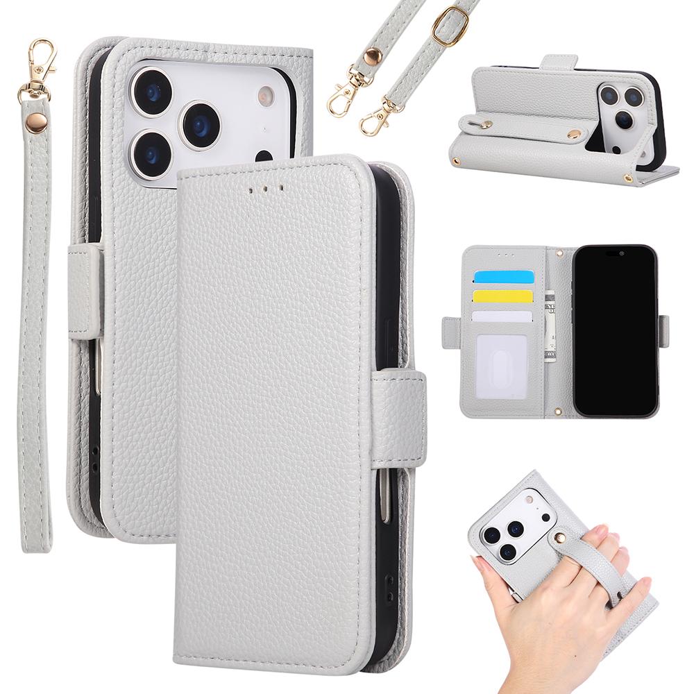 Ультра-кошелек-чехол на запястье из ПУ-кожи для For IPhone 17 Air 16 15 14 13 12 11 Pro Max Plus Mini Чехол с держателем для карт