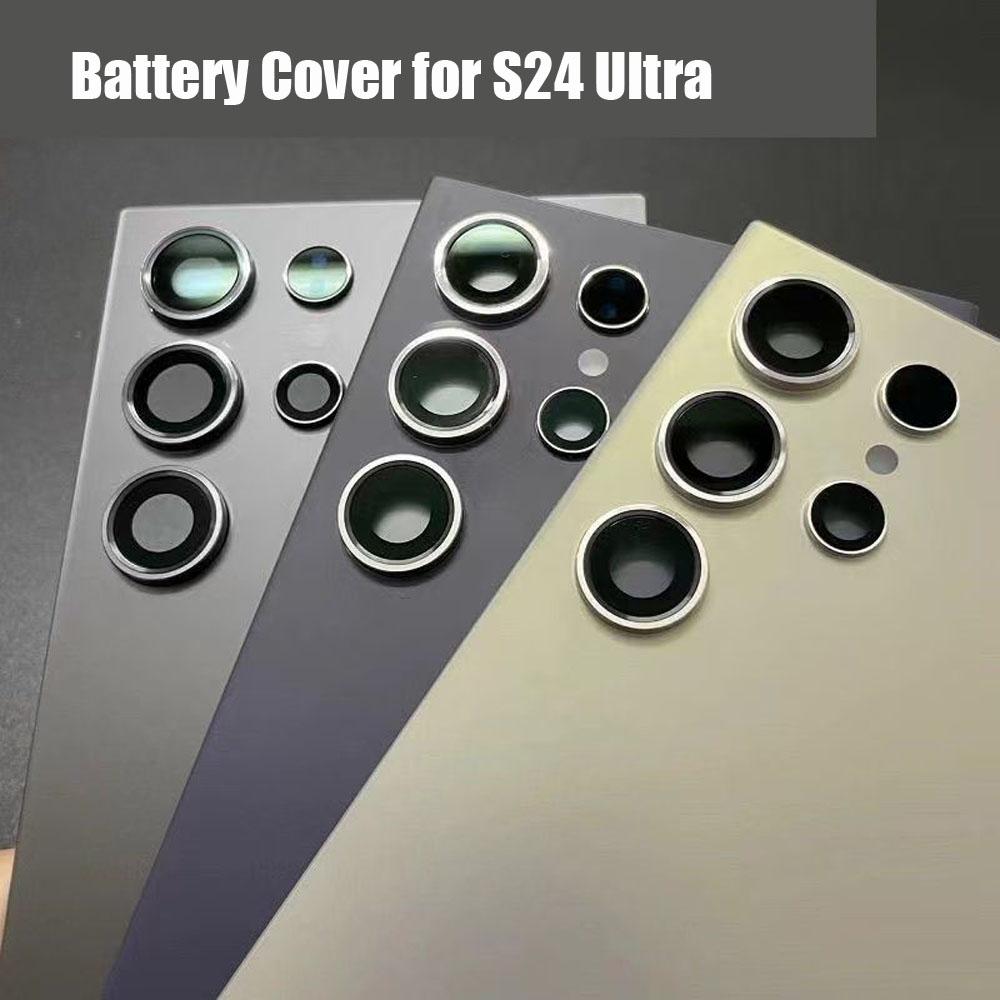 O-E-M Materials Back Battery Glass Cover Case For SM-S24 Ultra S24ultra S24U 5G Rear Door Housing Glass Panel Replacement Parts