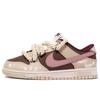 Кроссовки Dunk Low Skateboard Shoes Женские Бежевый Коричневый Розовый DV1160-100(КомандаМ-)
