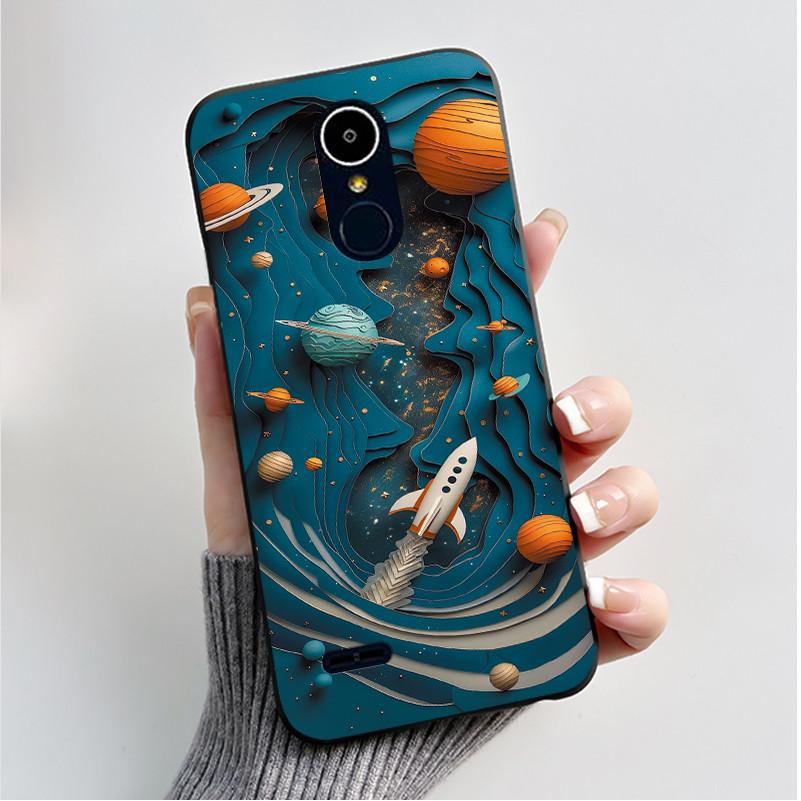 Чехол для LG K8 2017/LG K8 2018/LG K9 2018 Мягкий Силиконовый Черный Корпус для LG K10 2016/LG K10 2017 Чехол Милый Цветочный Мультяшный Чехол