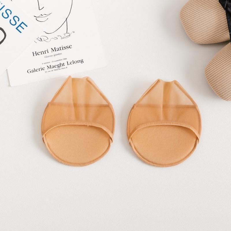 2 пары полуневидимых женских носков на весну и лето, тонкие носки с коротким носком и полупальцами, нескользящие носки для передней части стопы, носки на высоком каблуке