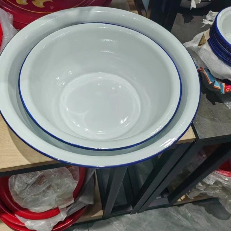 Enamel Coated Mixing Bowl For Kitchen Shatter Resistant Design Bowl For Baking Cooking Food Preparation